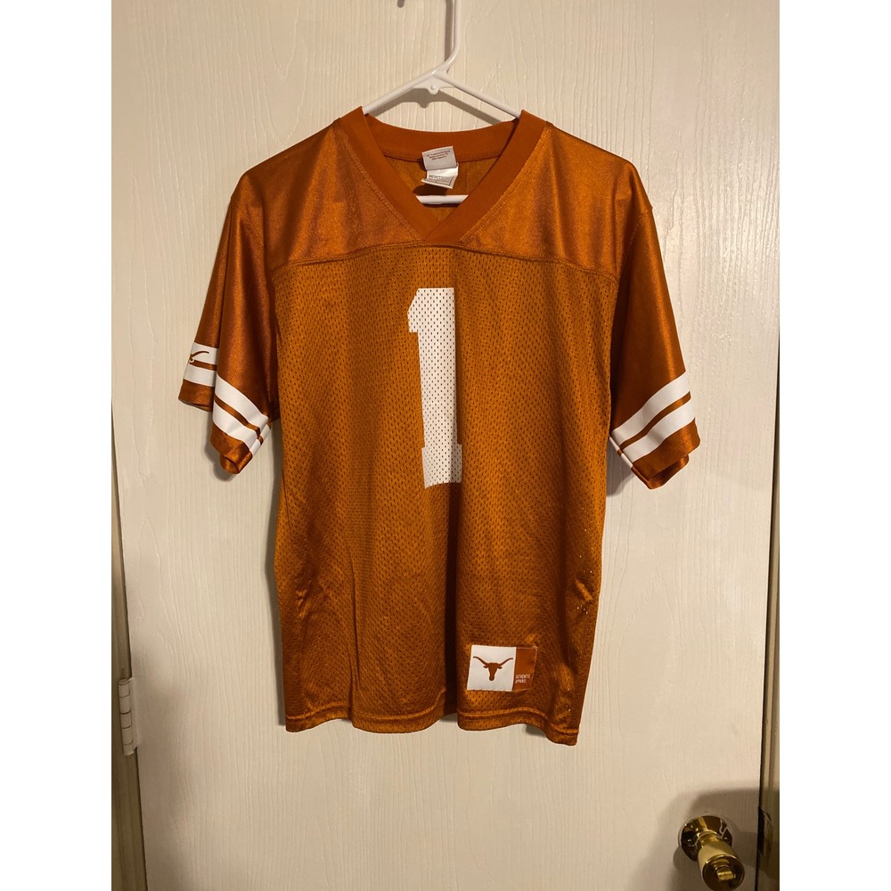 Texas Longhorns Football Jersey Orange Mesh Number 1 289c Apparel Large 0625